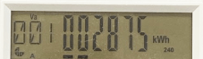 Sample meter with reading of 02875 kWh