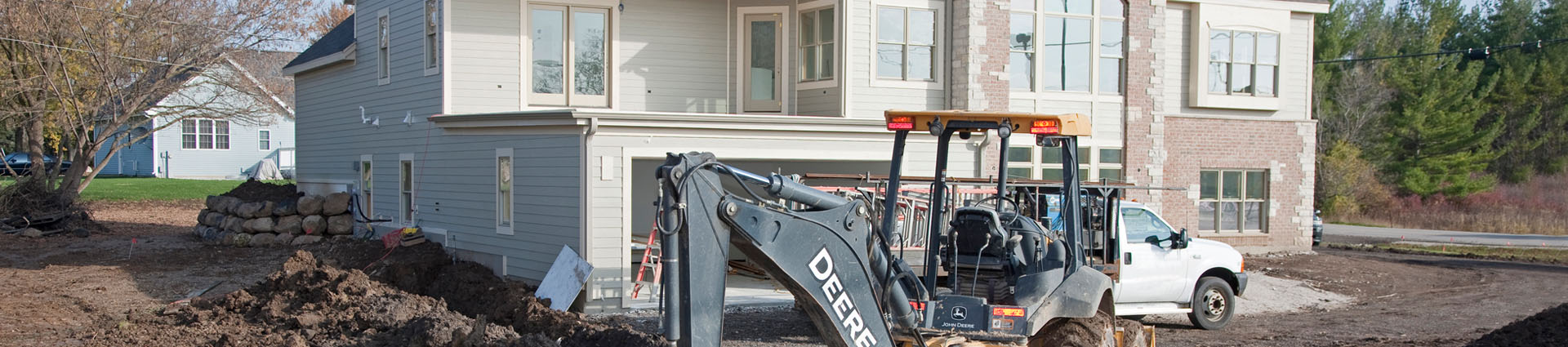 home new construction grading soil